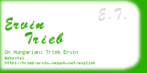 ervin trieb business card